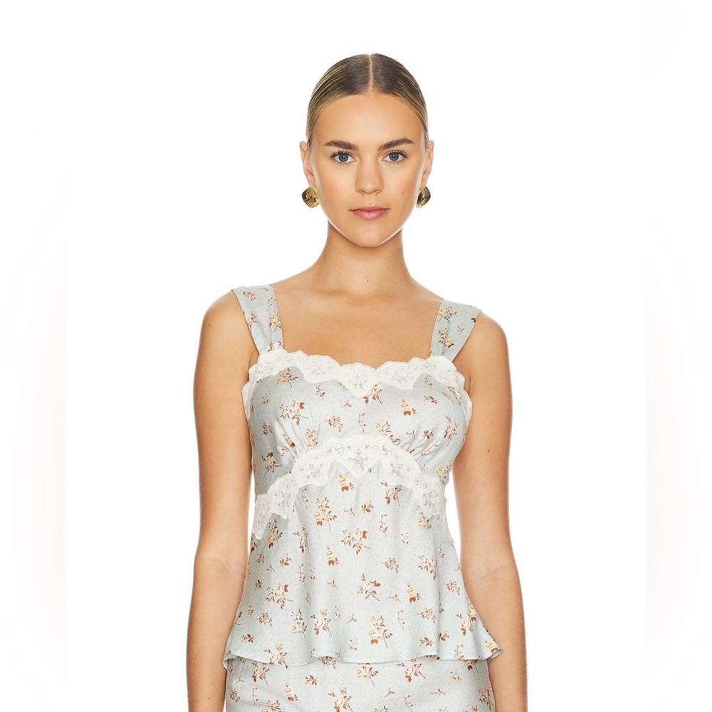 Spell Fleur Cami in Teapot Blue Size Small Brand New Condition